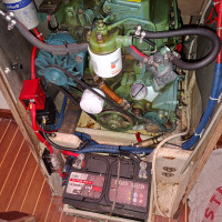 Face avant du moteur Inboard Volvo Penta de l'arcadia